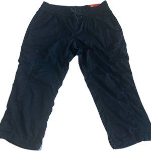 NWT The North Face Capri Aphrodite Black Hiking Women Pants Large Ribbed Waist